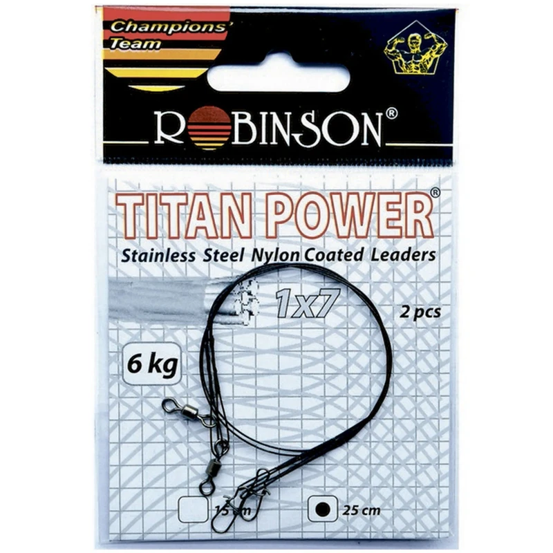 За риболов на хищници Повод ROBINSON TITAN POWER  стоманен - 50 см / 22 кг