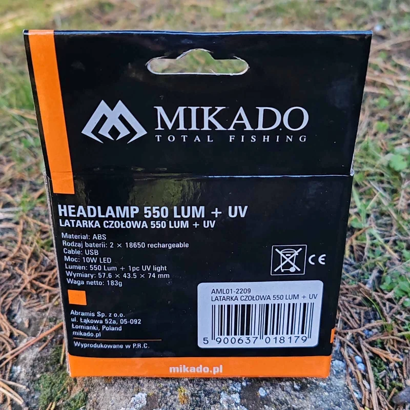 Други Челник MIKADO HEADLAMP - 550 LUM + UV
