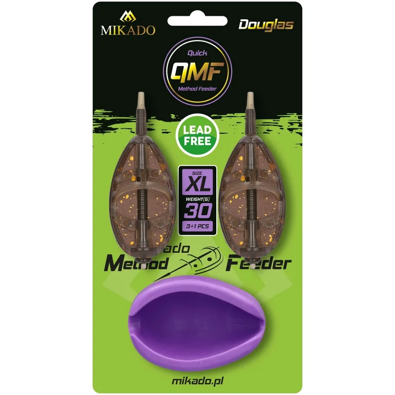 За риболов на фидер Хранилки MIKADO DOUGLAS METHOD FEEDER Q.M.F.  / XL 2 x 50 г + форма
