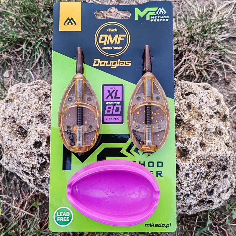 За риболов на фидер Хранилки MIKADO DOUGLAS METHOD FEEDER QMF / XL 2 x 80 г + форма