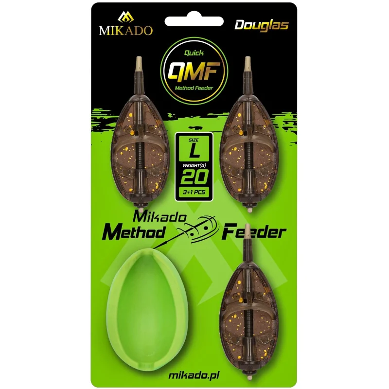 За риболов на фидер Хранилки MIKADO DOUGLAS METHOD FEEDER QMF - 20 г / 30 г / 40 г + форма