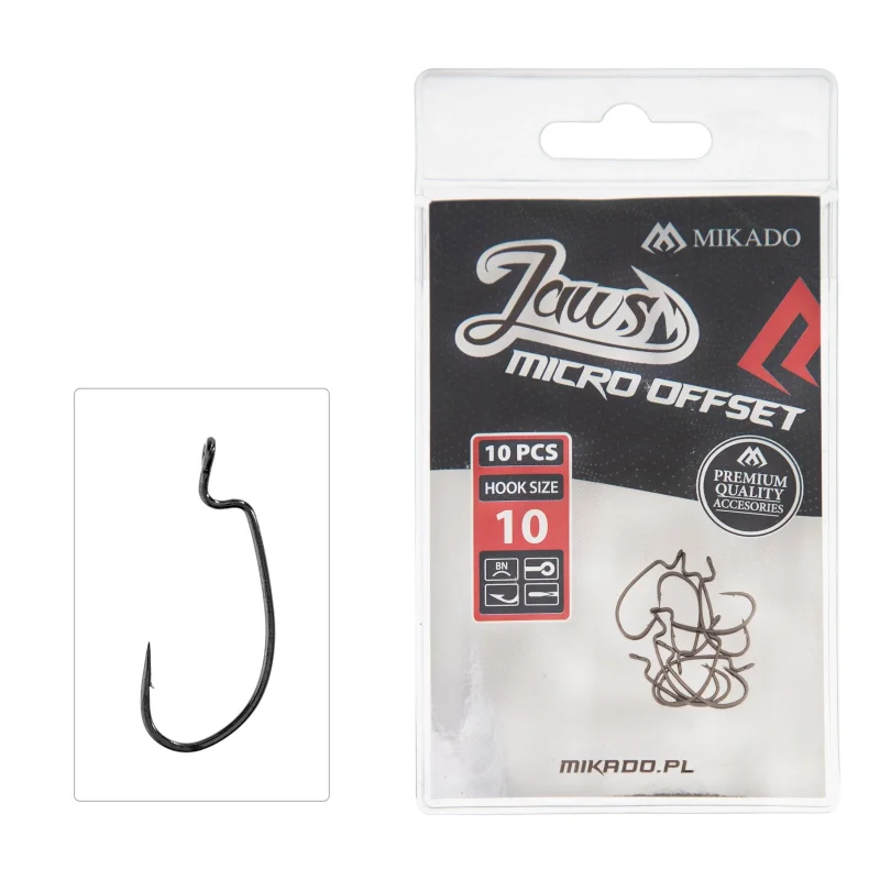 Куки офсет Куки MIKADO JAWS MICRO OFFSET / BN - черен никел