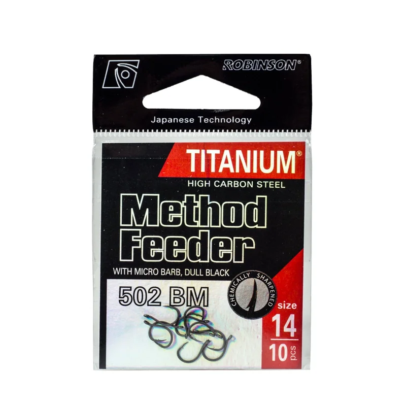 Куки с  ухо Куки ROBINSON METHOD FEEDER 502 / BM - черен мат