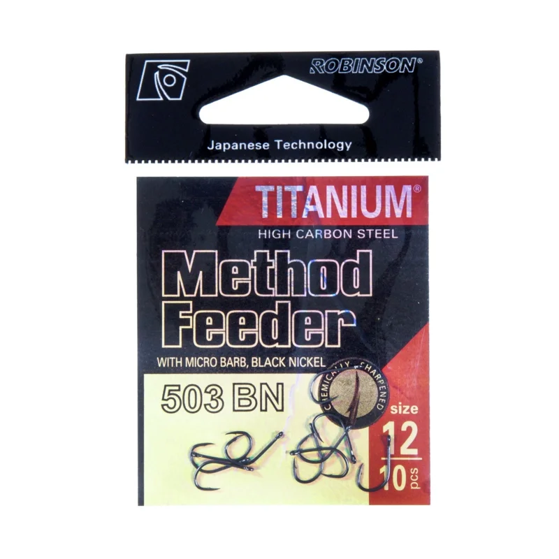Куки с  ухо Куки ROBINSON METHOD FEEDER 503 / BN - черен никел