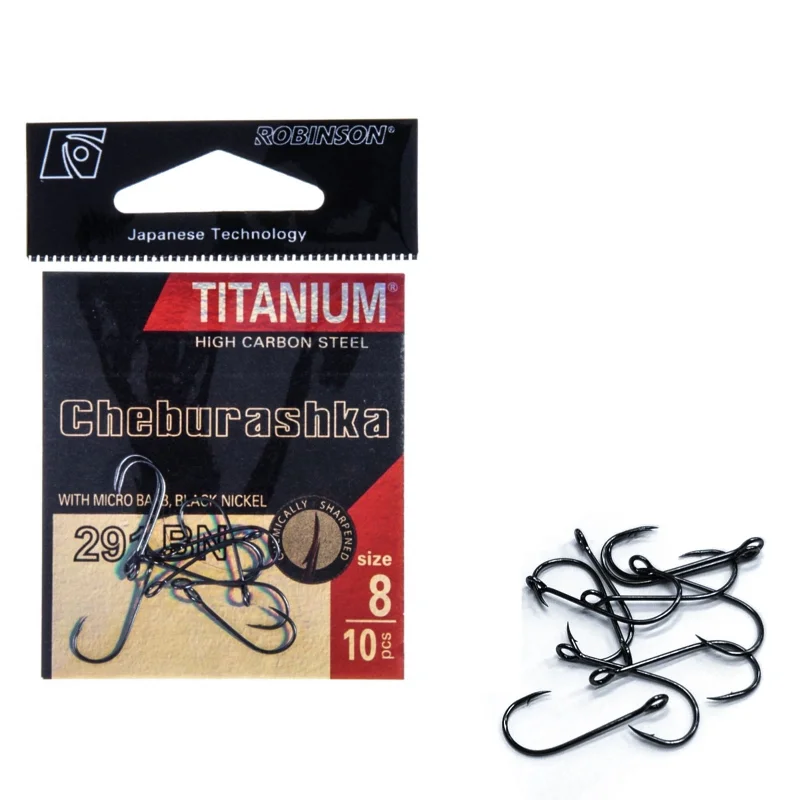 Куки офсет Куки ROBINSON TITANIUM - OFFSET CHEBURASHKA / 291