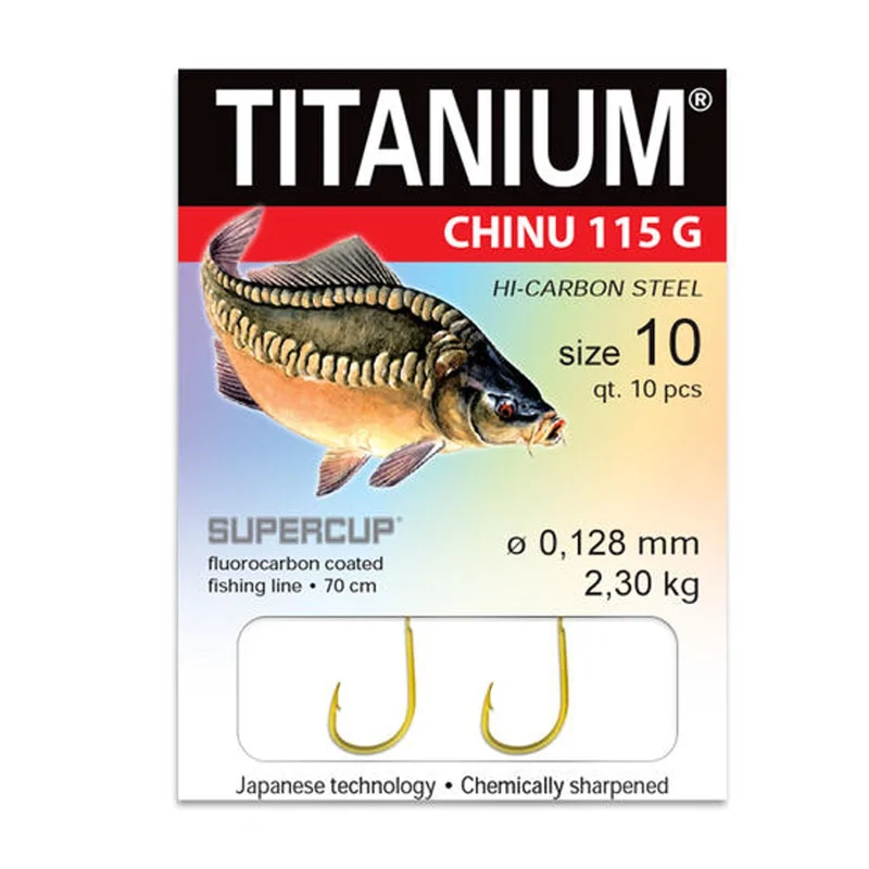 Куки с повод Куки с повод ROBINSON TITANIUM CARP 115 G