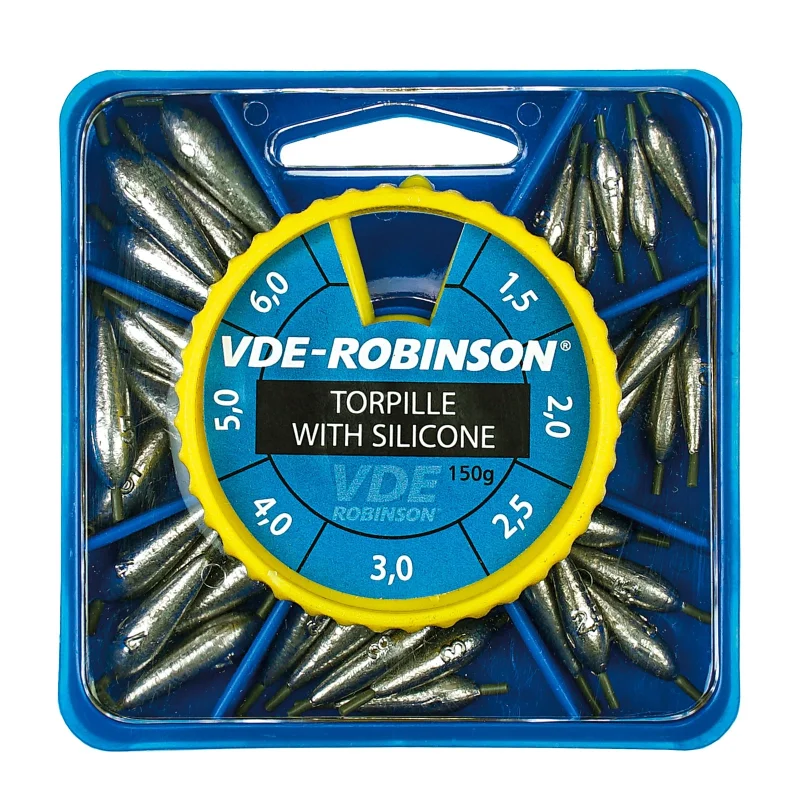 Тежести за риболов Олово ROBINSON TORPILLES оливетки за плувка / 150 г