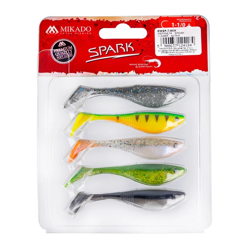Спининг Силиконова примамка MIKADO SPARK 7 см / MIX