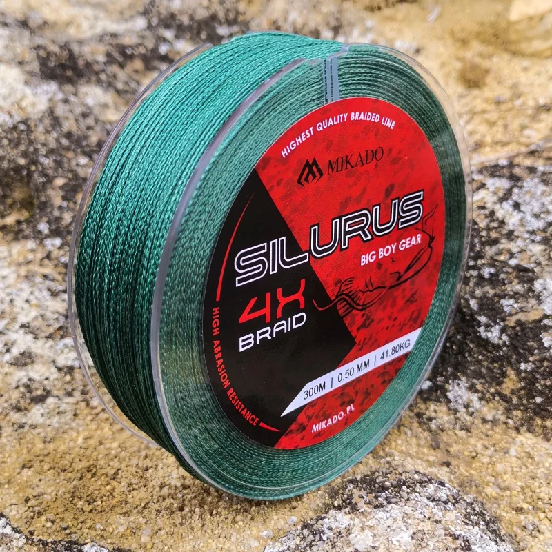 Плетени влакна Влакно плетено MIKADO 4 X SILURUS BRAID GREEN 300 м