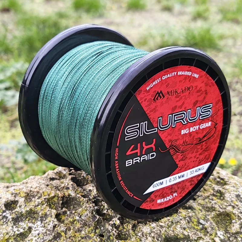 Плетени влакна Влакно плетено MIKADO SILURUS 4 X BRAID GREEN 600 м