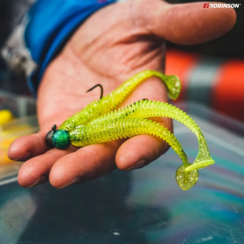 Силиконови Силиконова примамка ROBINSON TWISTER WASABI / TA-SH - 5 бр.
